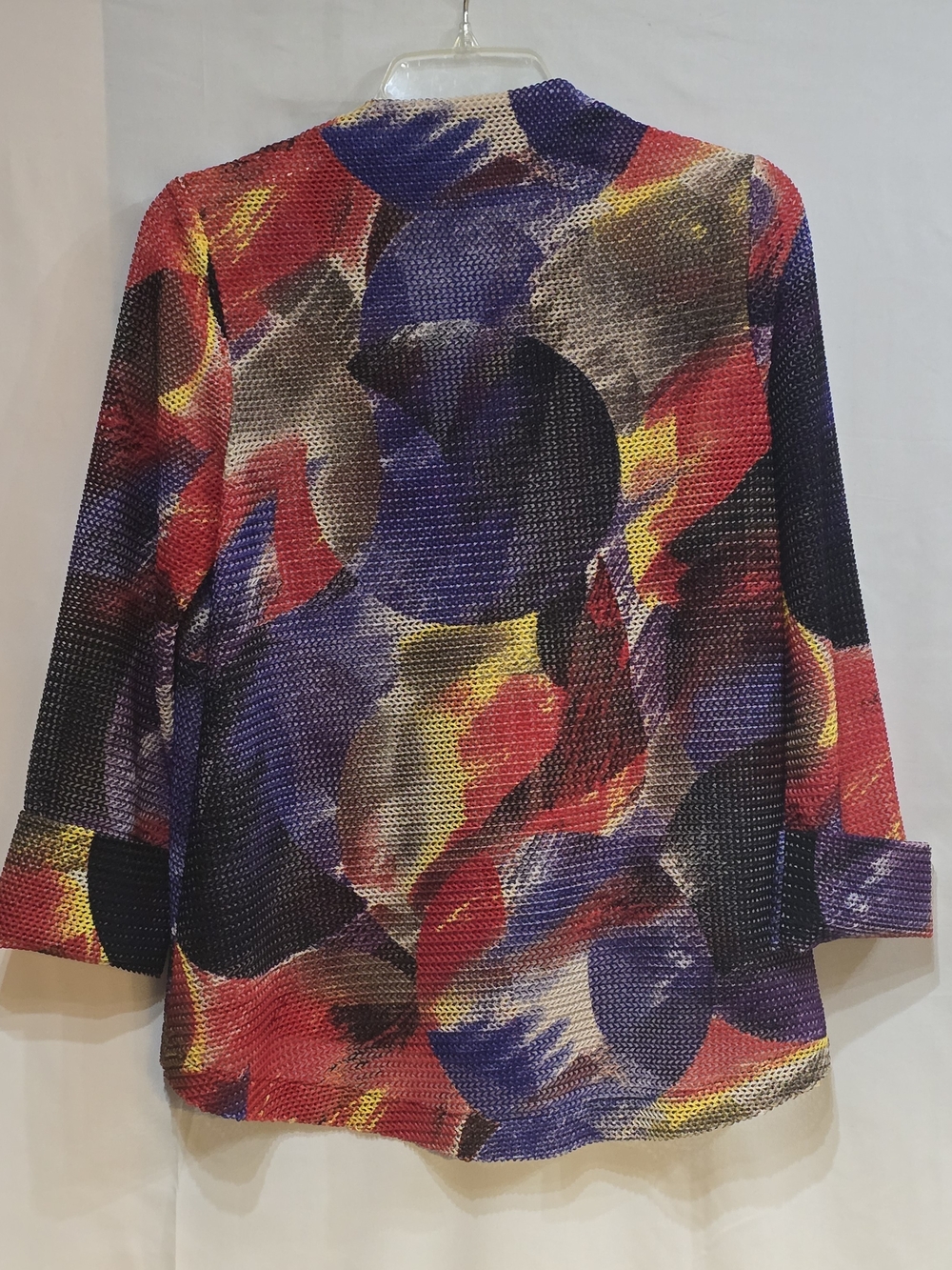 Joseph Ribkoff Multicolor Abstract Single-Button Blazer - Picture 6 of 6